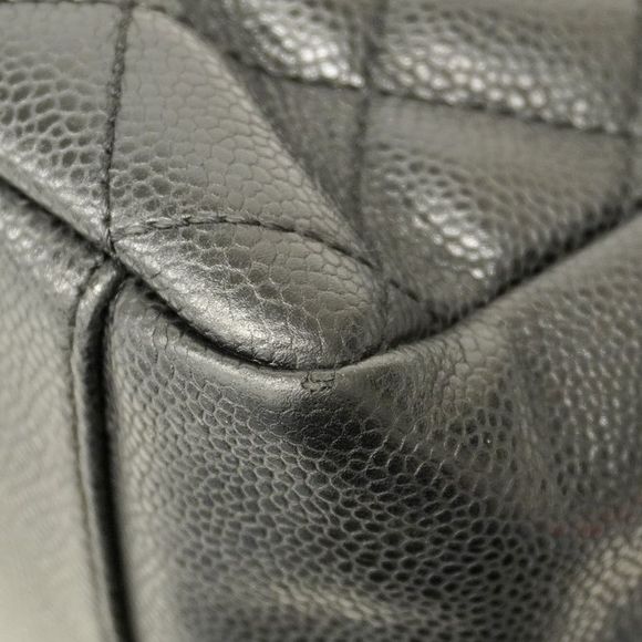 Chanel Shoulder Bag Matelasse Caviar Skin Black Silver Hardware Women - Picture 7 of 10